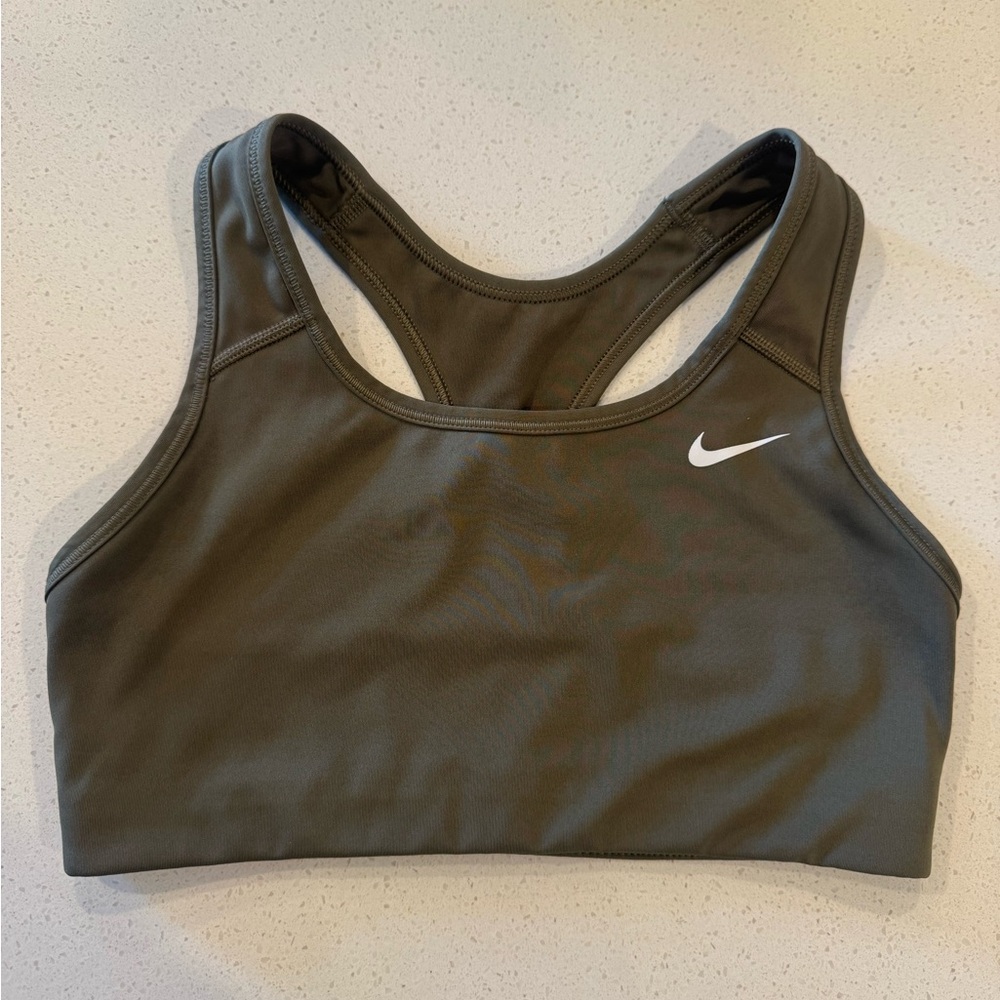 Nike Women's Green (Khaki) Sports Bra
